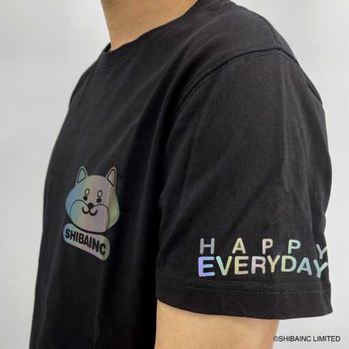 SHIBAINC 11th Anniversaries - Rainbow Reflective Graphic Print T-shirt - Image 3