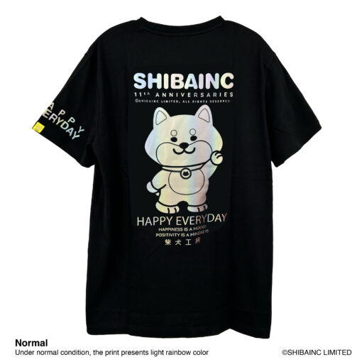 SHIBAINC 11th Anniversaries - Rainbow Reflective Graphic Print T-shirt - Image 6