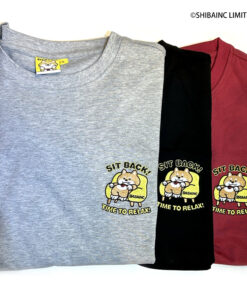 "Sit Back • Time To Relax" SHIBE embroidery graphic tee