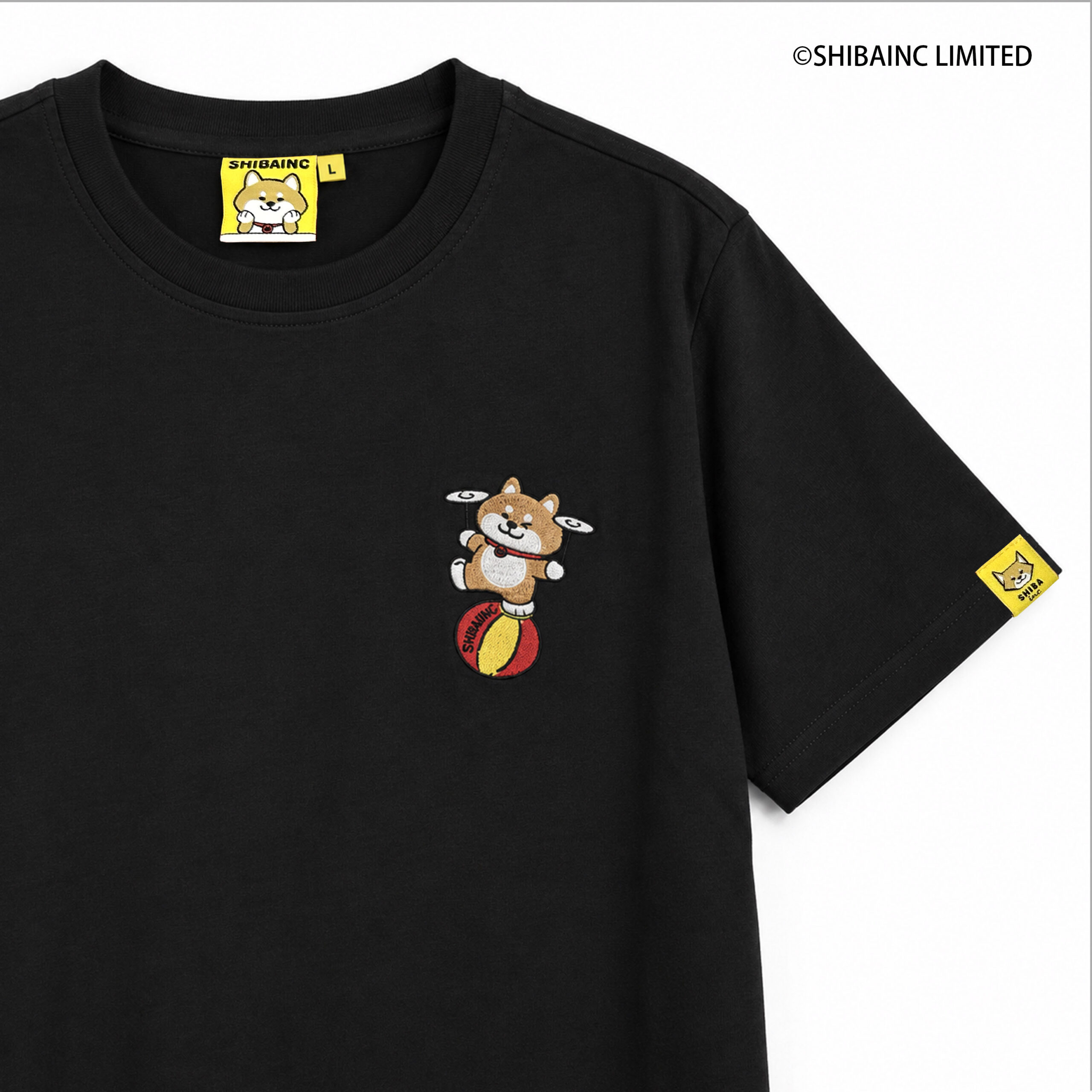 SHIBE Balancing Plate-Spinning Act embroidery graphic tee - Image 6