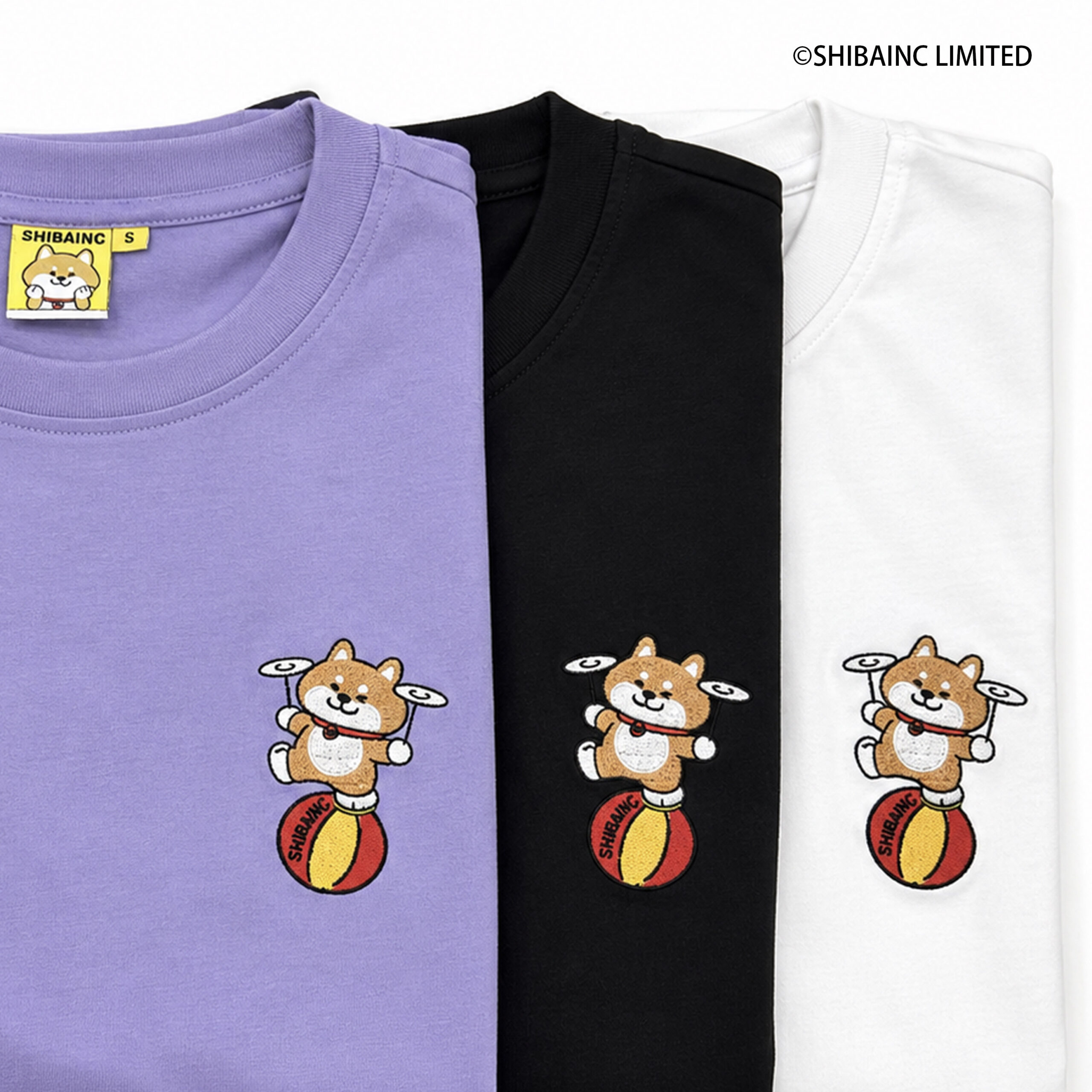 SHIBE Balancing Plate-Spinning Act embroidery graphic tee