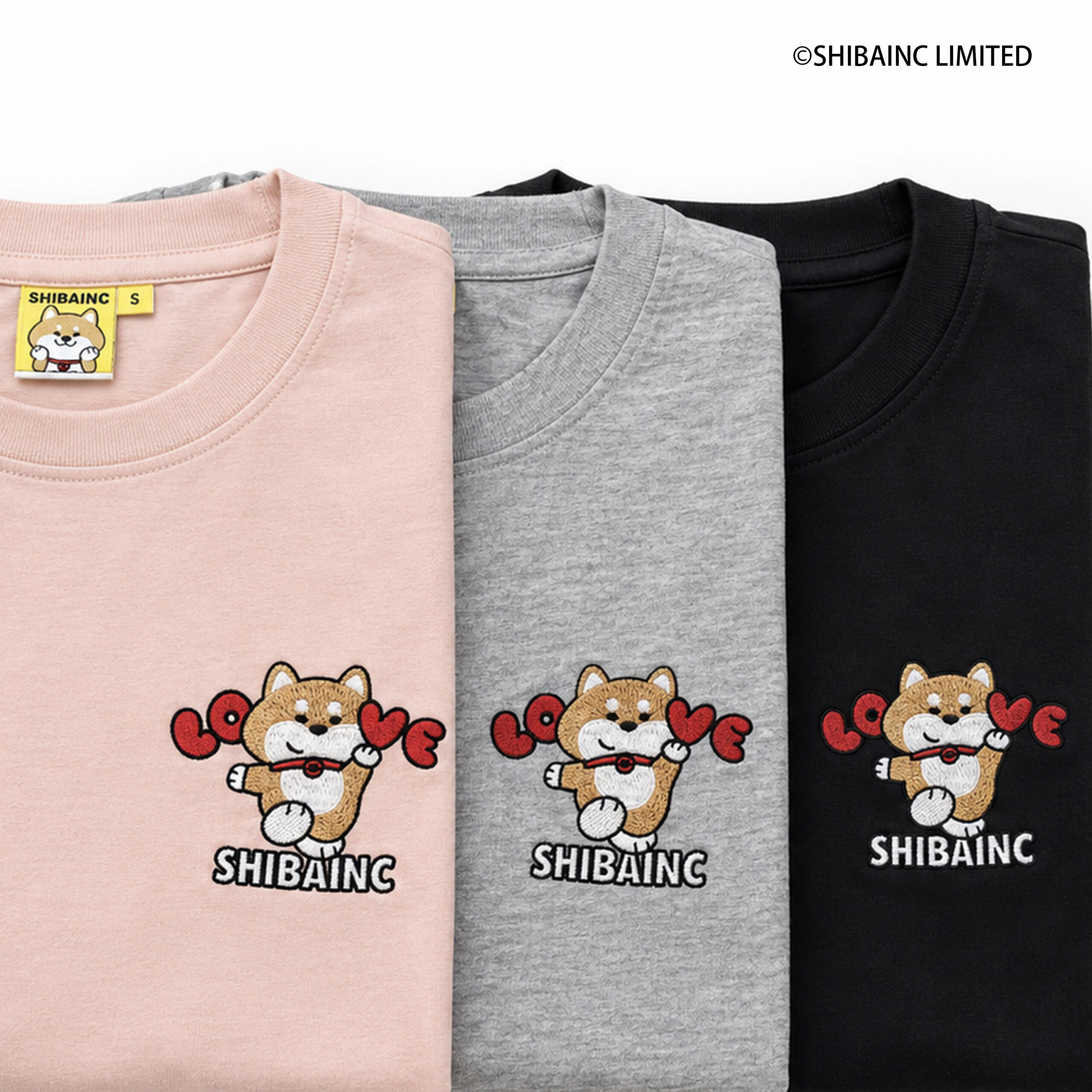 SHIBE "LOVE" embroidery graphic tee