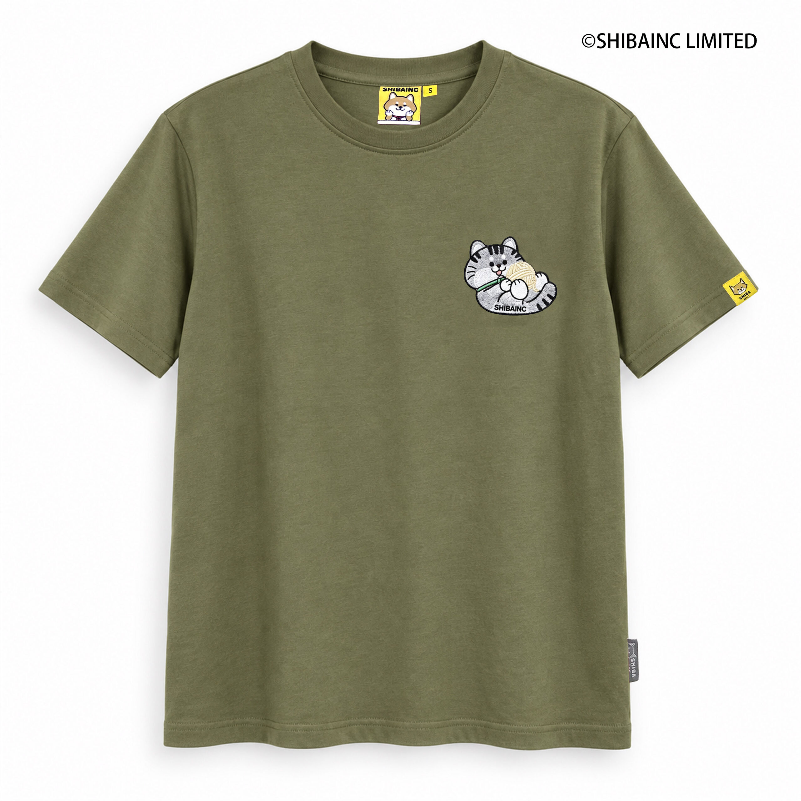 Mo the Cat with ball of yarn embroidery graphic tee - Image 5