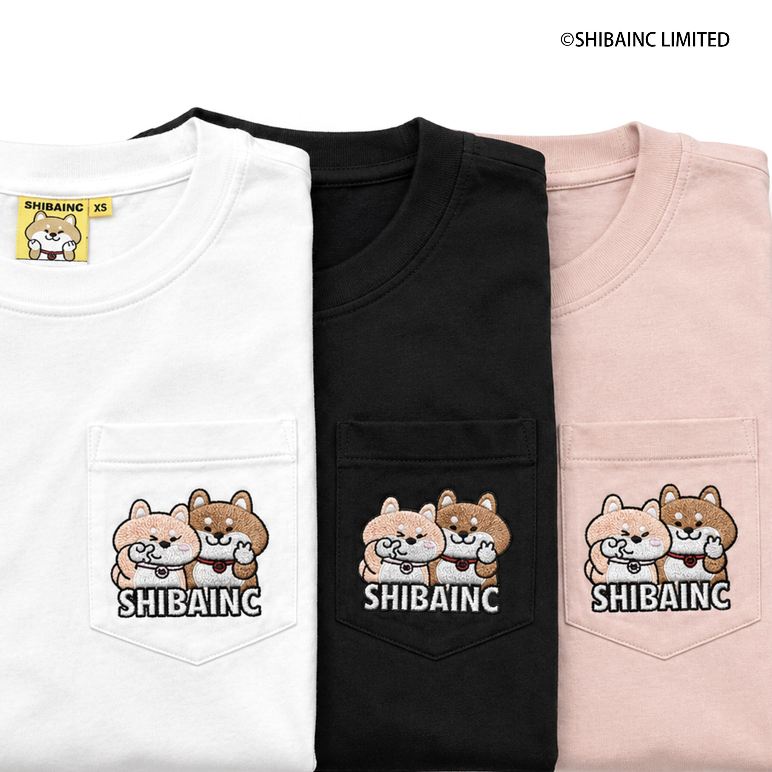SHIBE & DD embroidery graphic pocket tee
