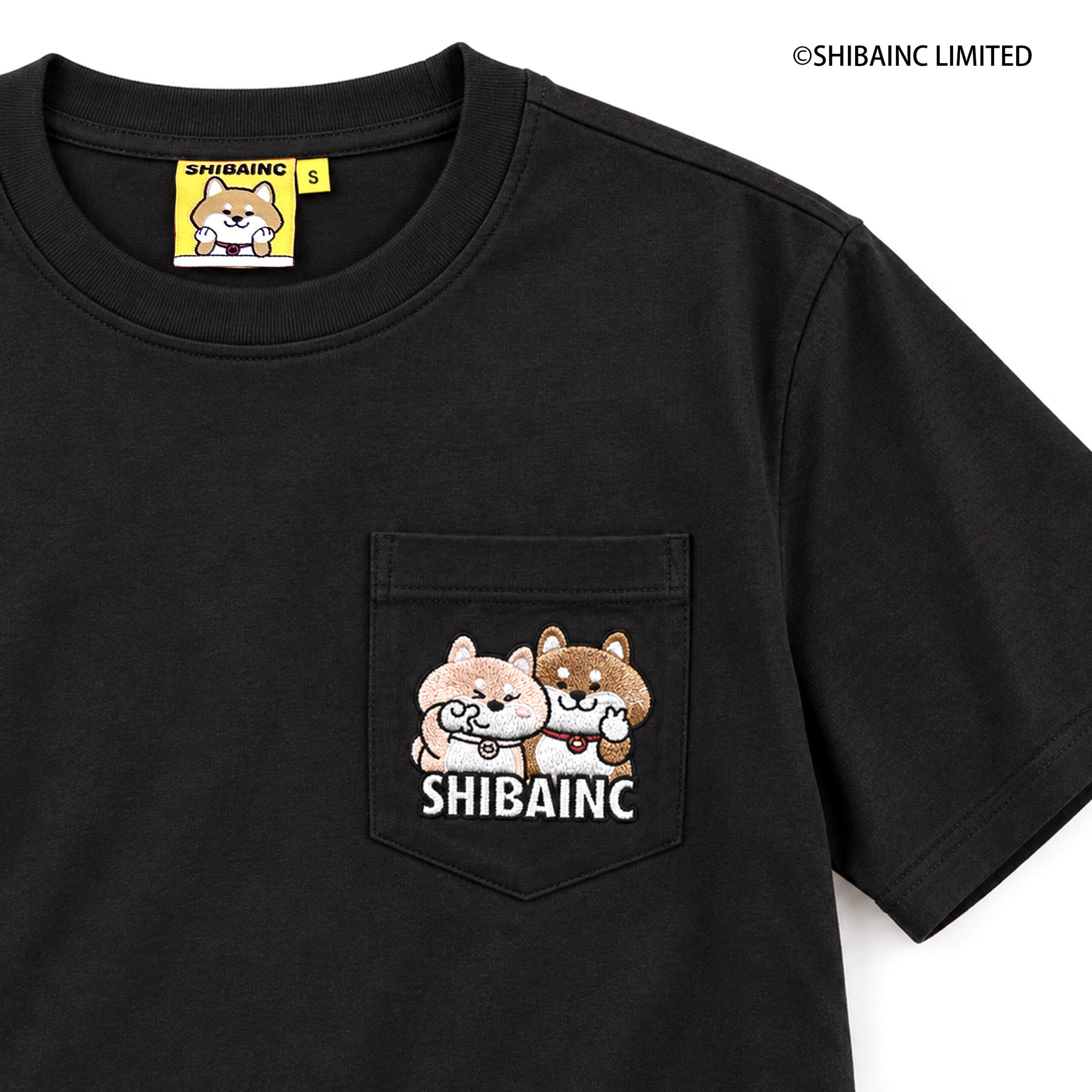 SHIBE & DD embroidery graphic pocket tee - Image 6