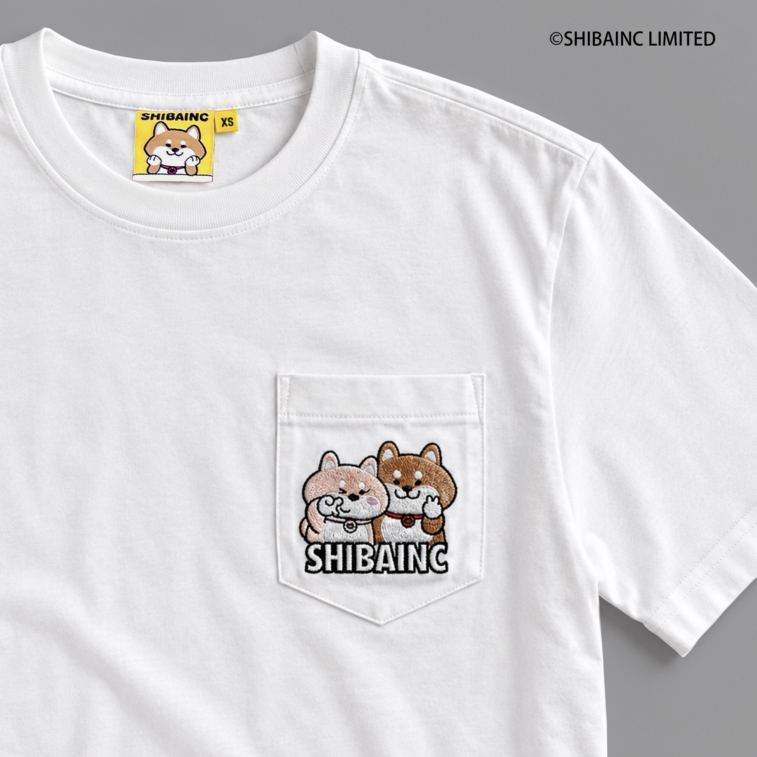 SHIBE & DD embroidery graphic pocket tee - Image 2