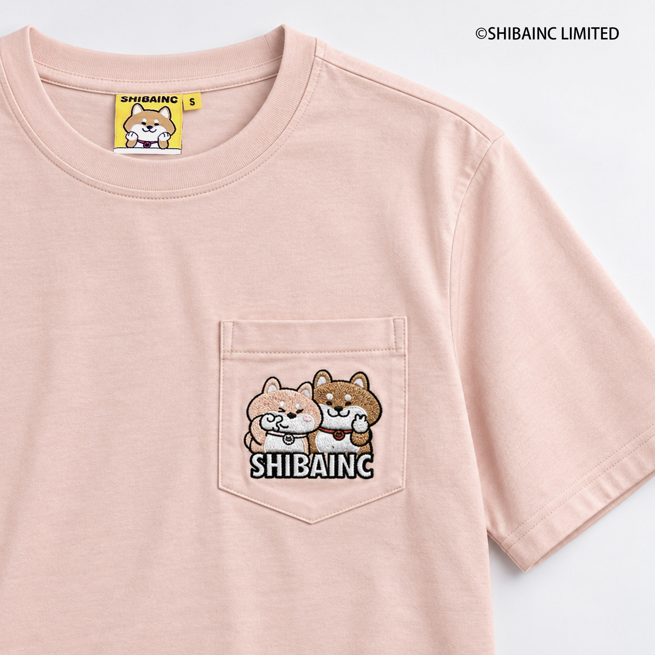 SHIBE & DD embroidery graphic pocket tee - Image 4